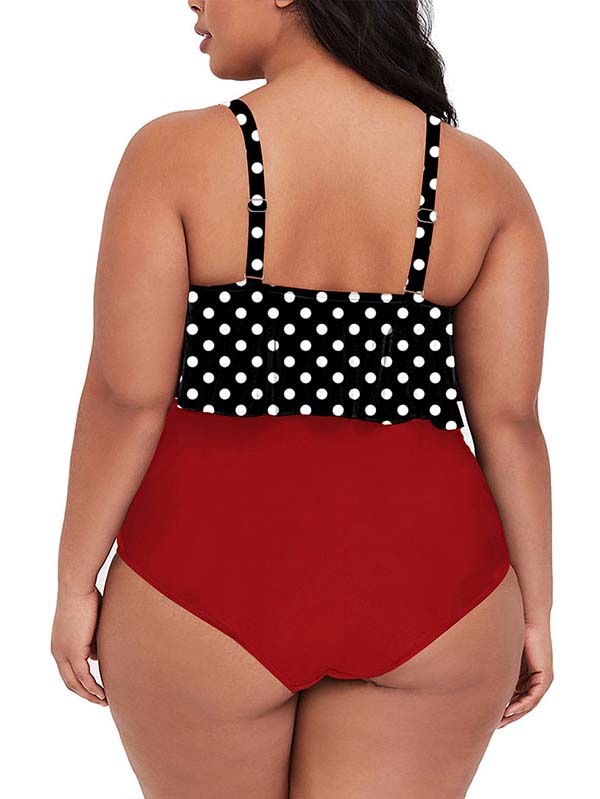 Plus Size XXL to 5XL One Piece Swimsuit, Cute Candy Color Sexy