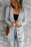 Women's V Neck Long Sleeve Cardigan Sweater Button Down Knit Outwear with Pocket