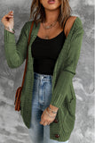 Women's V Neck Long Sleeve Cardigan Sweater Button Down Knit Outwear with Pocket