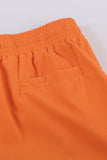 Orange Womens Summer Thermochromic Sports Casual Shorts LC73678-14