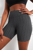 Gray High Waisted Yoga Fitness Shorts for Women LC263790-11