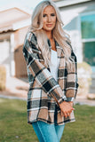 LC8511482-7-S, LC8511482-7-M, LC8511482-7-L, LC8511482-7-XL, LC8511482-7-2XL, Yellow Women's Flannel Plaid Jacket Long Sleeve Buttoned Shirts Coats Shacket