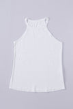 LC2564998-1-S, LC2564998-1-M, LC2564998-1-L, LC2564998-1-XL, LC2564998-1-2XL, White Womens Summer Halter High Neck Tank Top Sexy Sleeveless Shirts