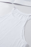 LC2564998-1-S, LC2564998-1-M, LC2564998-1-L, LC2564998-1-XL, LC2564998-1-2XL, White Womens Summer Halter High Neck Tank Top Sexy Sleeveless Shirts