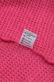 LC2552552-10-S, LC2552552-10-M, LC2552552-10-L, LC2552552-10-XL, LC2552552-10-2XL, Pink Womens Waffle Knit Shacket Jacket Button Up Casual Blouse Shirt with Pockets