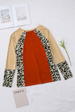 Christmas Trees Sweatshirt Leopard Long Sleeve Pulllover Tops