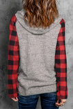 Thanksgiving Pumpkin Plaid Hoodies Long Sleeve Fall Tops