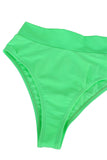 Sexy Bandeau High Waisted Bikini Bottoms Set Two Piece Swimsuits Green