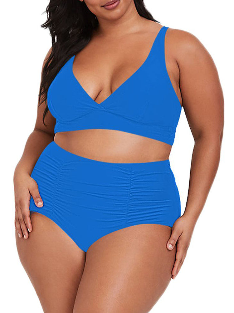 YWDJ High Waisted Bikini 2 Piece Tankini Plus Size Large Bust Swimsuits  Tummy Control Swimsuits for Women Bathing Suit for Women Tummy Control  Womens Bathing Suits 40-Multicolor M 