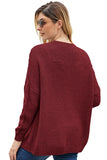 Women's Chunky Sweater Open Front Wide Long Sleeve Knit Cardigan