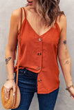 Spaghetti Strap Buttoned Tank Top