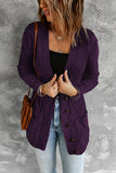 Women's V Neck Long Sleeve Cardigan Sweater Button Down Knit Outwear with Pocket