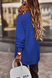 Women's Long Sleeve Knitted Tops Solid Color Mock Neck Pullover Sweater