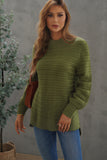 Women's Long Sleeve Knitted Tops Solid Color Mock Neck Pullover Sweater